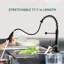 Robinet de cuisine extractible à poignée simple