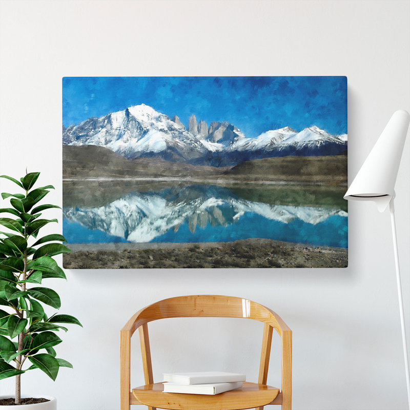 Lake and Mountain in Argentina - Wrapped Canvas, 40cm H x 60cm W x 3cm D