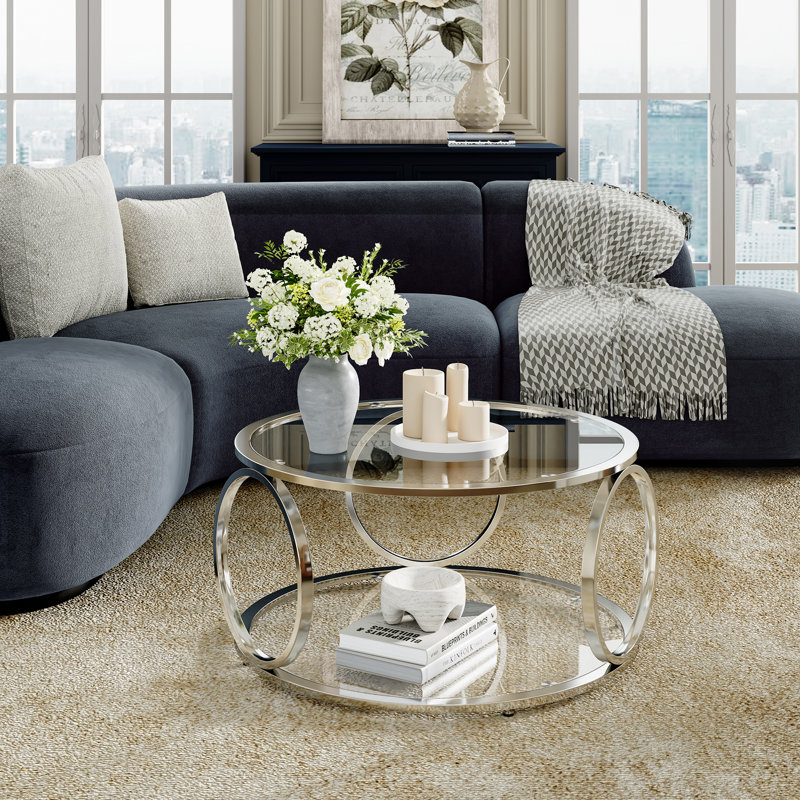 Martee Glass Top 2 Piece Table Set