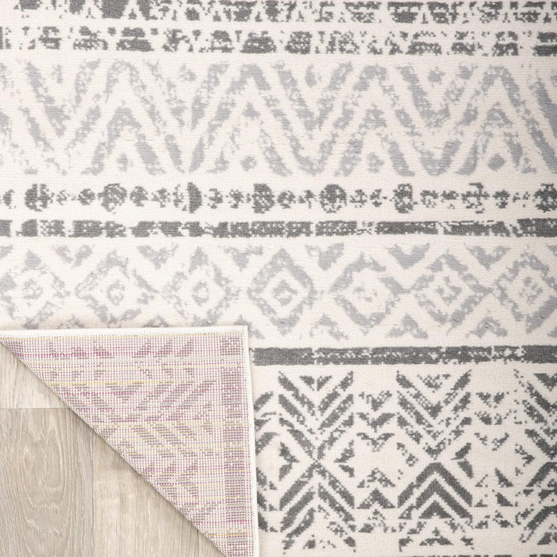 Krey Area Rug with Non-Slip Backing, Runner 2' x 7'