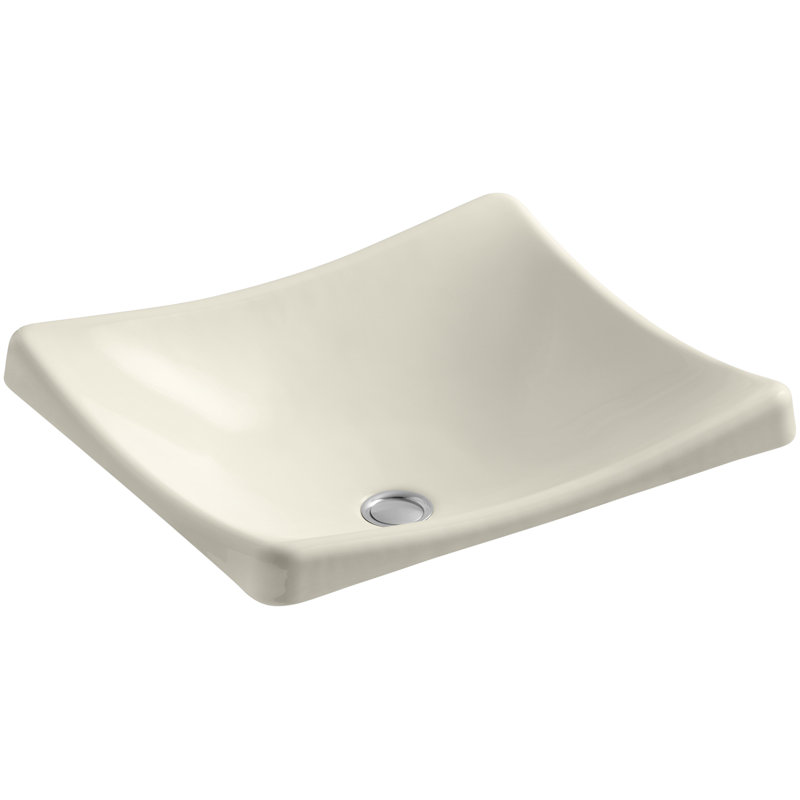 DemiLav Metal Specialty Vessel Bathroom Sink, Almond