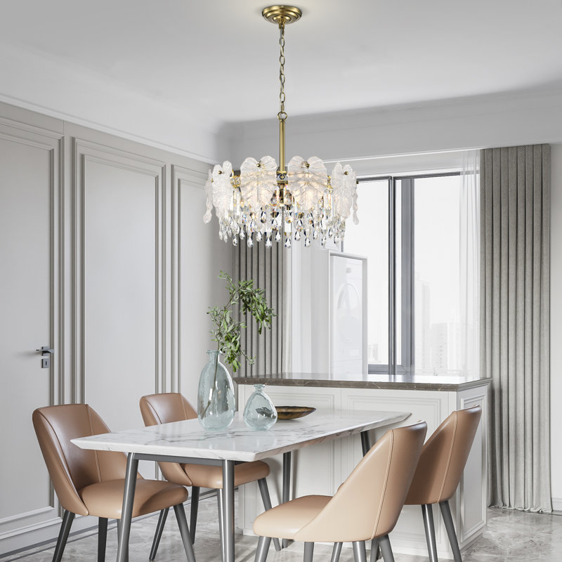 Lustre en cristal en forme de feuille 5 lumières Arberie A4746FBD3CA64DFC931A88BF1F5319A3