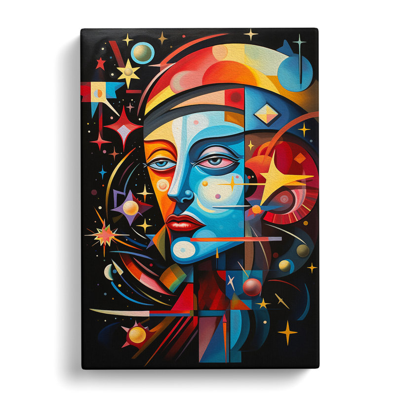 Cosmos Cubism - Wrapped Canvas Print, 50cm H x 35cm W x 3cm D