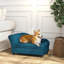 Lit pour chien, canapé pour chien avec petit rangement bleu-633292765