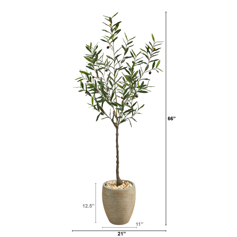 Olive artificielle 66 po en pot
