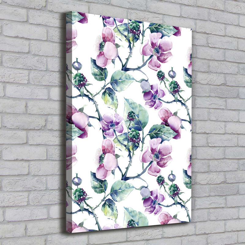 Blackberry Flowers - Wrapped Canvas Print