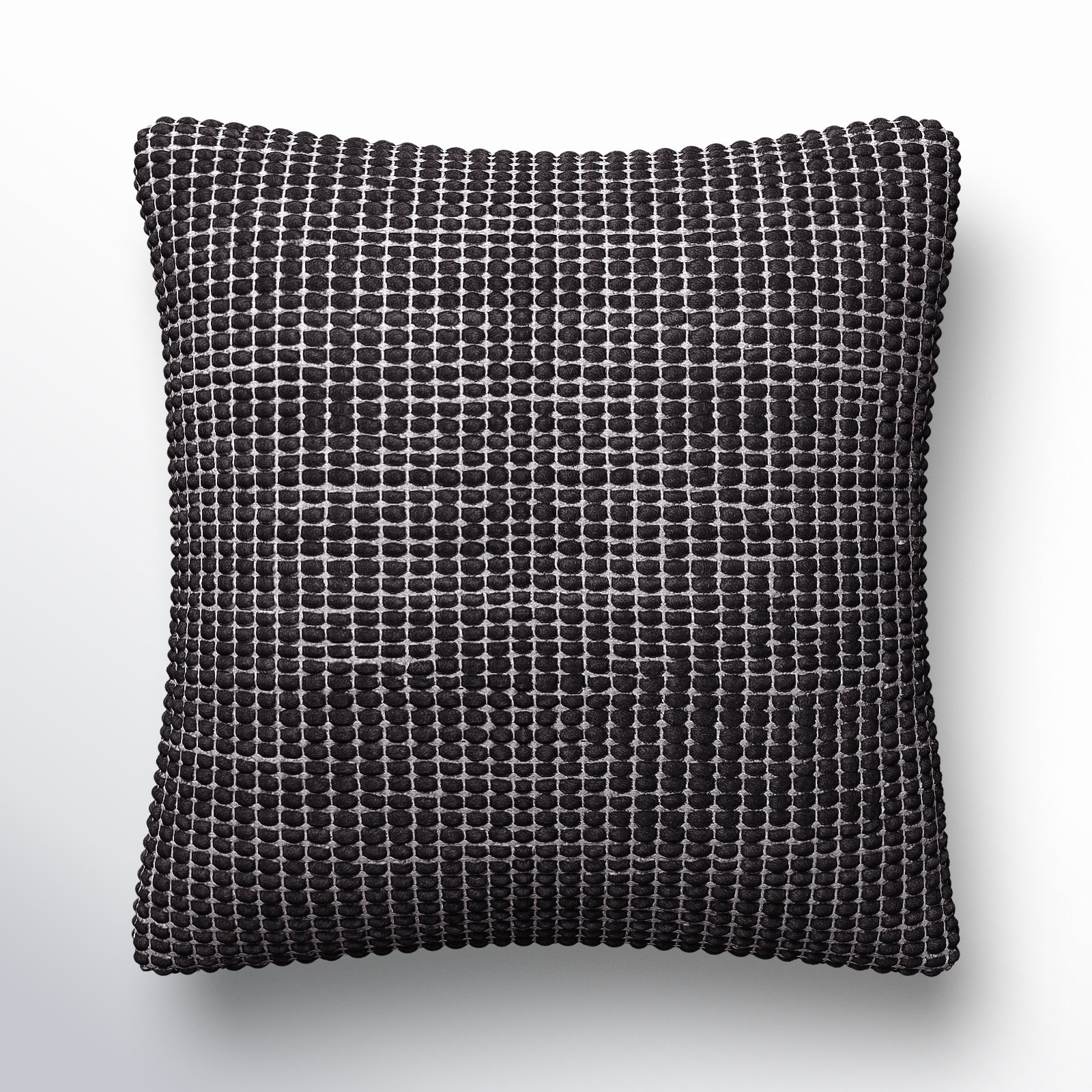 Waverly Wool Throw Pillow, Black, Pillow Cover Only - No Insert, 20" x 20"