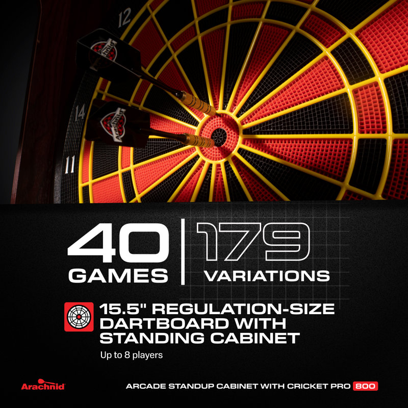 Armoire de jeu de fléchettes Arachnid Cricket Pro 800