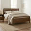 Lit plateforme rond en bois rond noyer Eldren de Roundhill Furniture-123584303