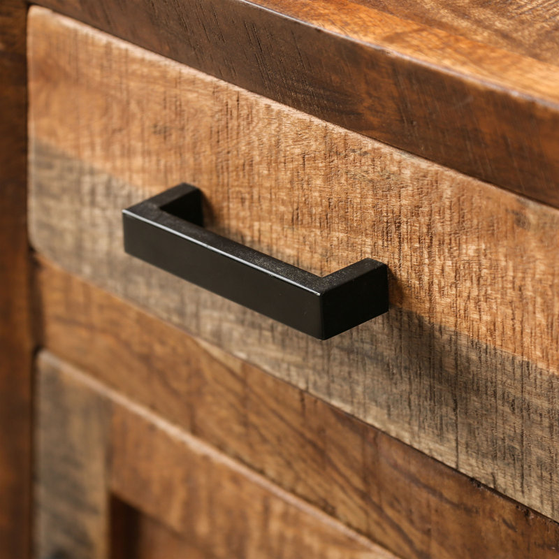 Table d'appoint à 1 tiroir en bois massif de 15,75 po de largeur Dovber