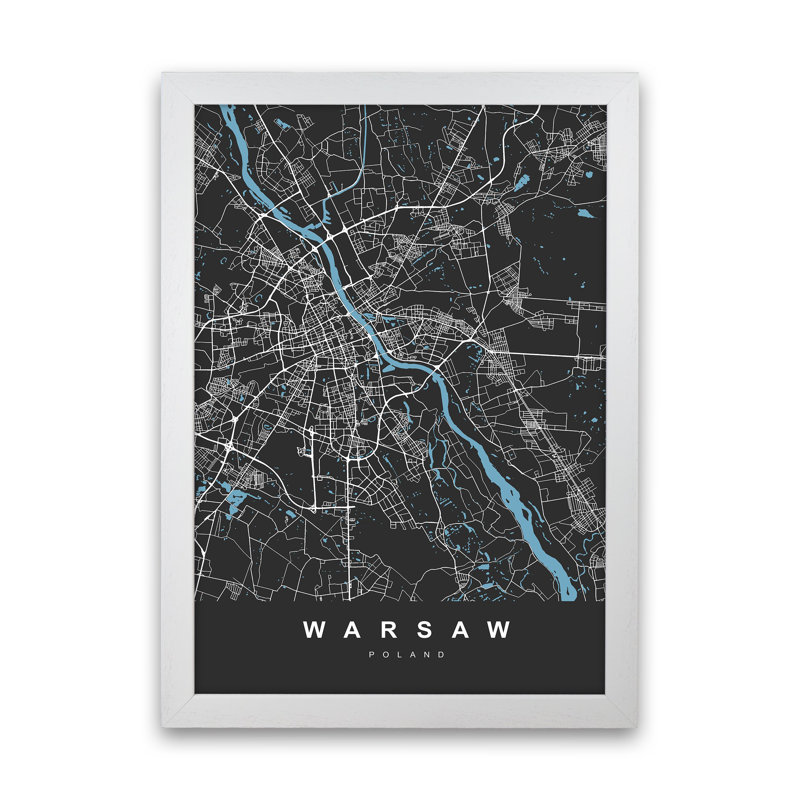 Warsaw - Print, White Paper, 88cm H x 64cm W x 3cm D