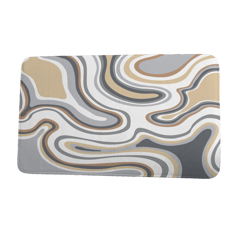 Tapis de bain Agate, l 21 po x L 34 po, taupe