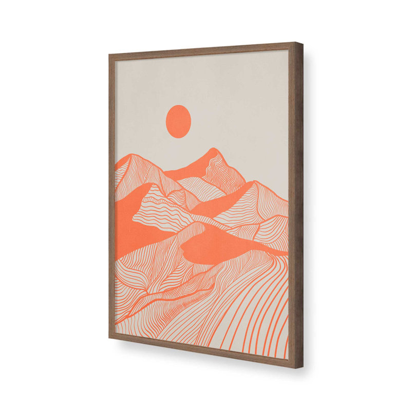 Impression sur toile de montagnes rétro par Garima Dhawan, H 16 po x l 12 po, Brun