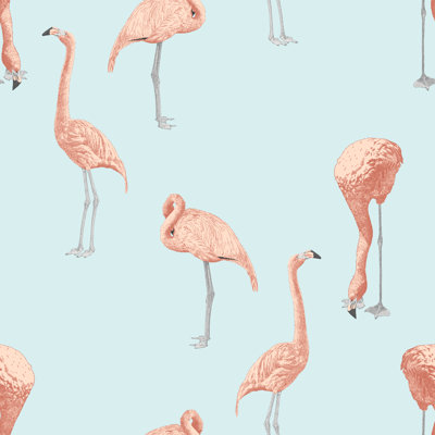 Flamingo Seamless Repeat Pattern by Mattgrove