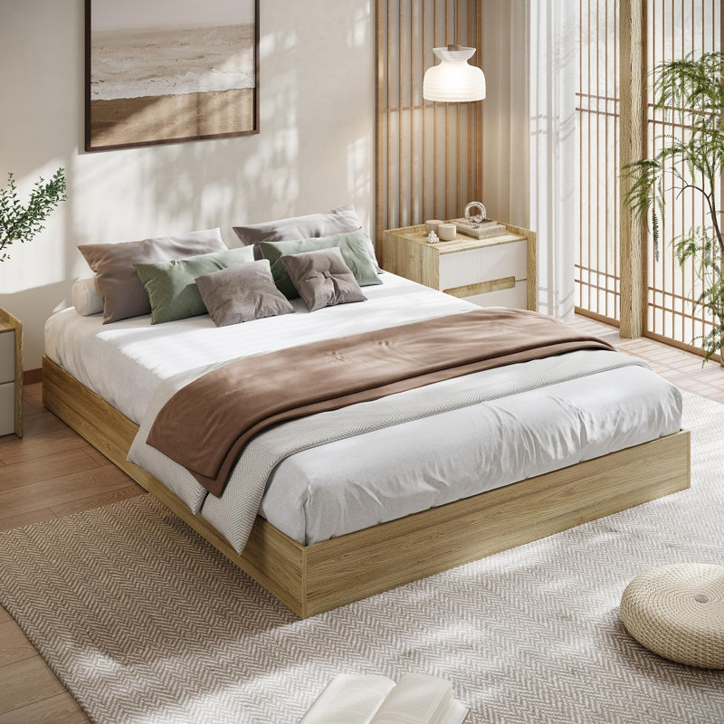 Double (4'6) Solid Wood Platform Bed