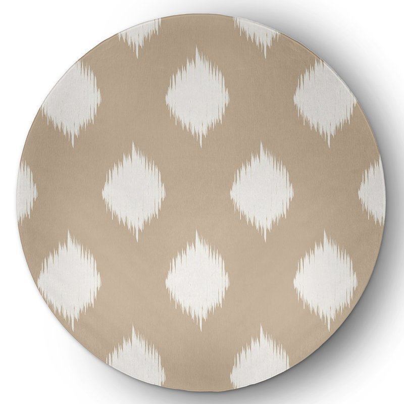 Kavita Chenille Polka Dots Indoor Rug, Round 5'