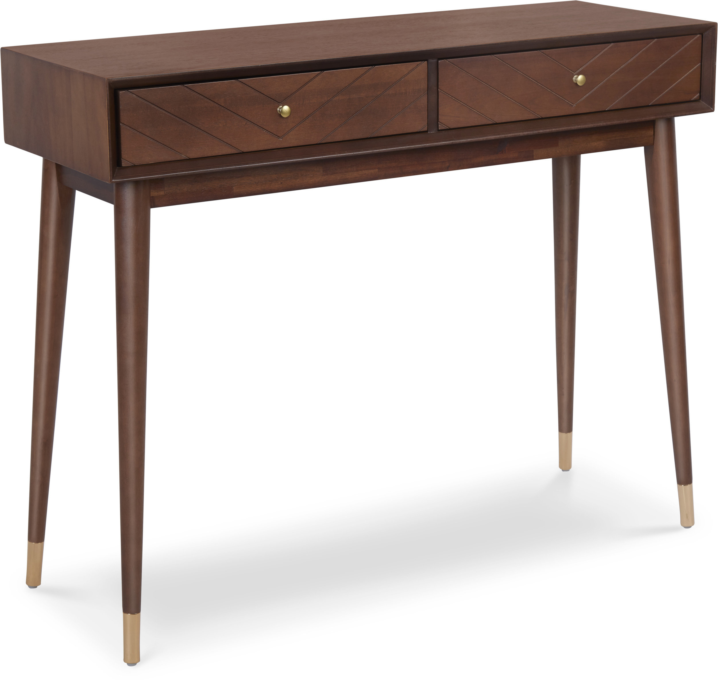 Adore Decor Sutton Mid-Century Modern Console Table, Walnut Brown ...