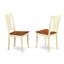 Ensemble de table de salle à manger 7 pièces composé d'une table de salle à manger rectangulaire avec rallonge papillon et 6 chaises en bois, babeurre et cerise-20549026-49668344-132943745