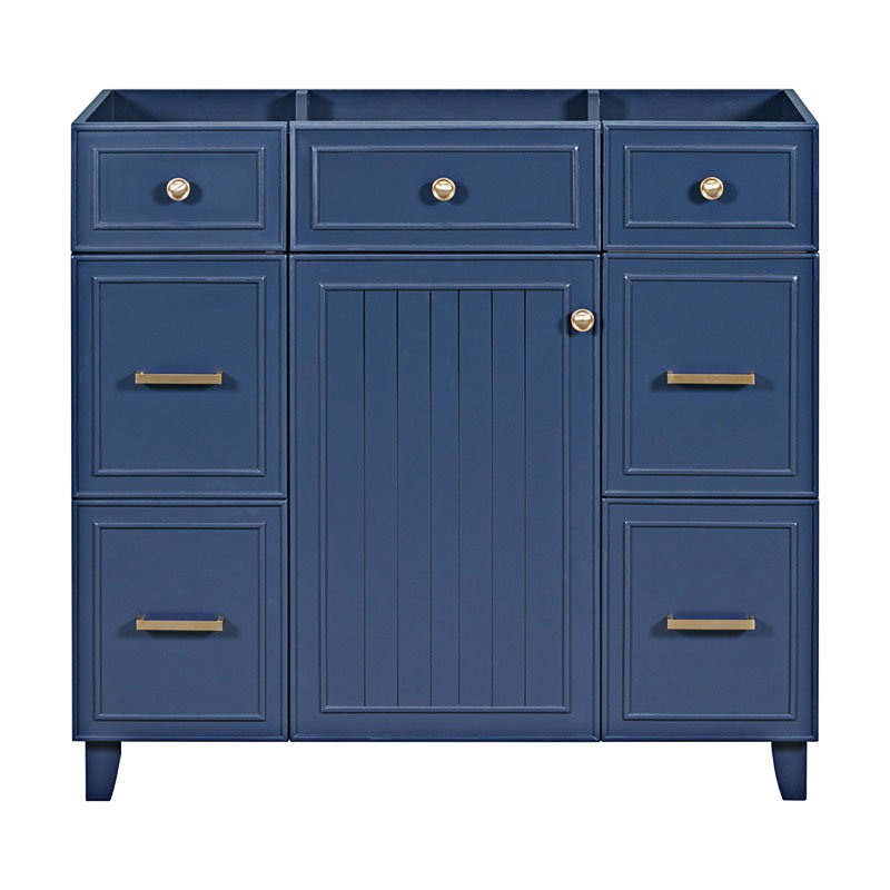 35.4'' Single Bathroom Vanity Base Only, Navy Blue
