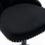 Tabouret de bar en velours noir avec pivot à 360 ° et siège réglable de 25 à 33 pouces, de 2 pour la maison, avec rivets martelés à la main, hauteur en pouces, boutons tirés vers l'arrière