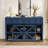 Industrial Sideboards & Buffets With Adjustable Storage, Navy Blue, Modern Home Décor