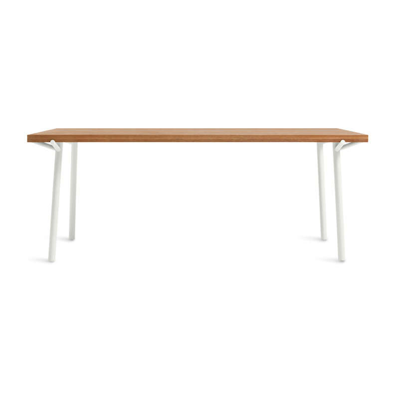 Branch Solid Oak Dining Table, 33" W x 76" L, Oak, White