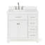 Meuble-lavabo simple 36 po avec plateau en quartz blanc Abbate