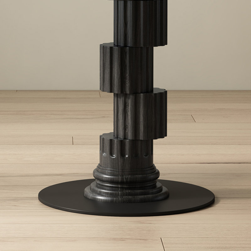 Table de salle à manger blanche, H 29,53 po x L 31,5 po x l 31,5 po, Noir / blanc