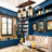 3-Light Iron Wood Grain Color Retro Chandelier European Chandelier