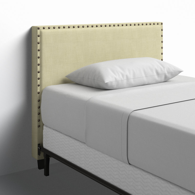 Upholstered Linen Blend Panel Headboard, Full, Tumbleweed