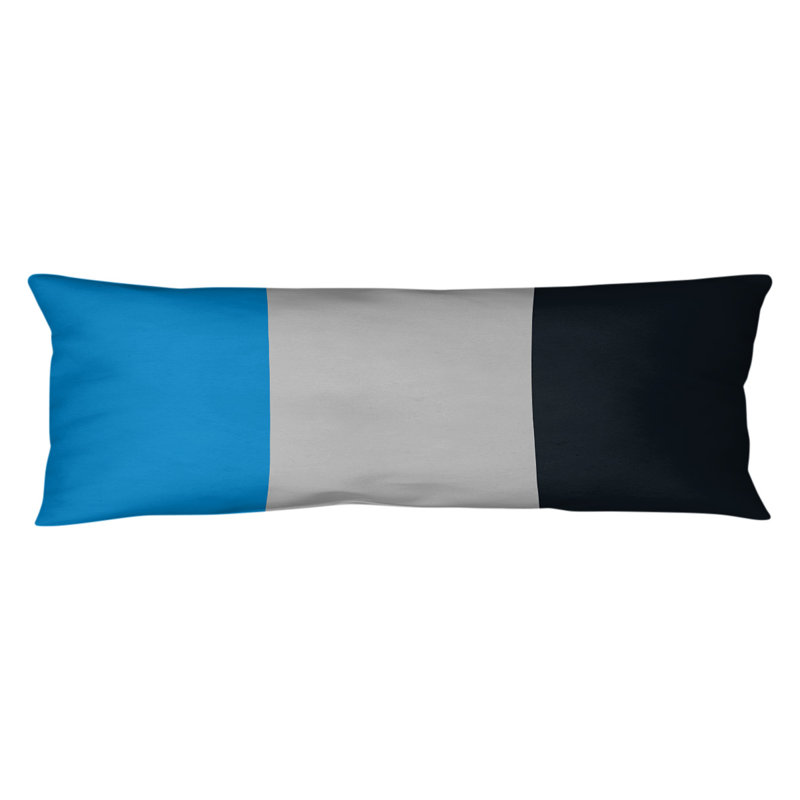 Stripes Medium Polyester/Polyfill Body Pillow, Silver Mid, NFL Stripes Football