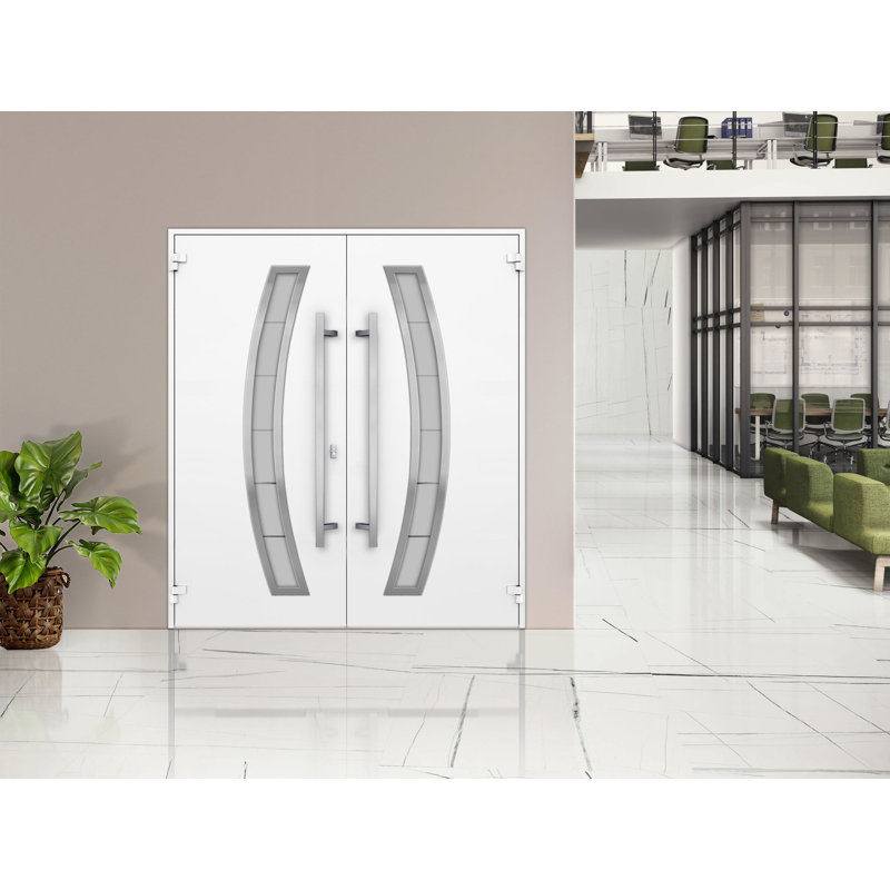 Deux portes d'entrée à l'avant, S'ouvre à gauche vers l'intérieur, Blanc
