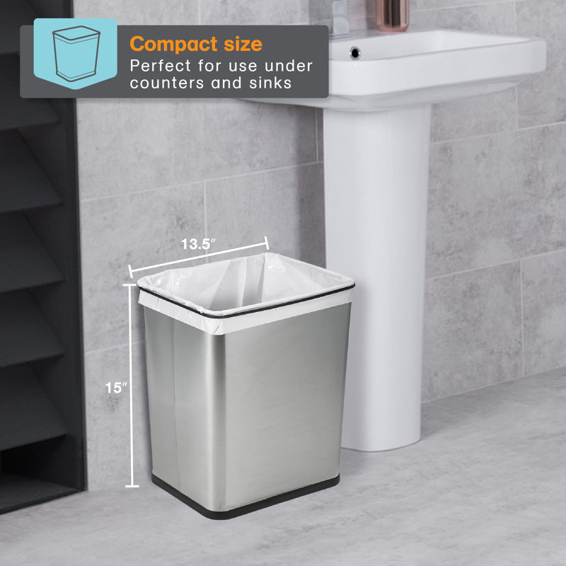 Poubelle 7 gallons Under Counter, Argent