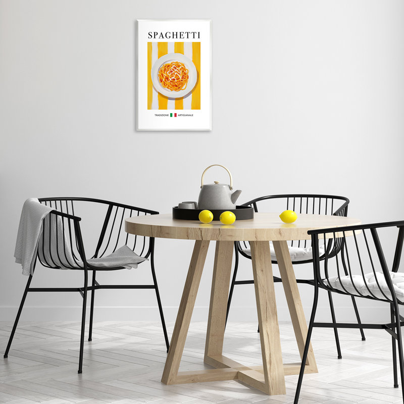 Plaque murale de pâtes spaghetti traditionnelles, design par Andreas Magnusson, H 19 po x l 13 po