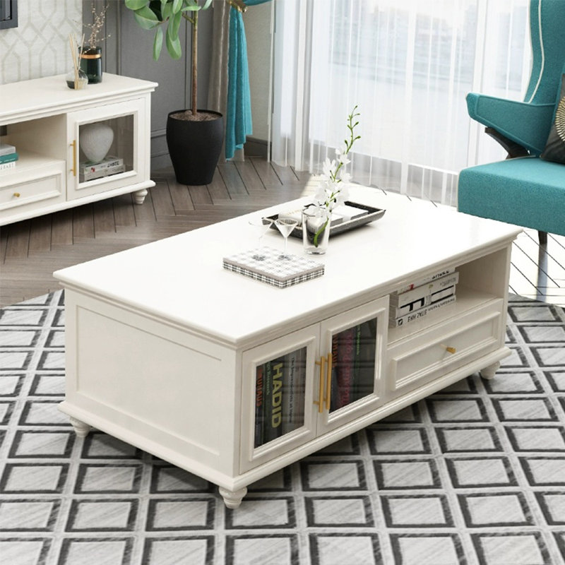 Simple and stylish popular coffee table, 17.72" H x 55.12" L x 23.62" W