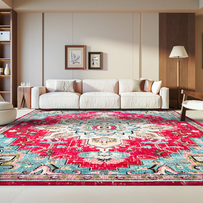 Tapis fuchsia / bleu Felty