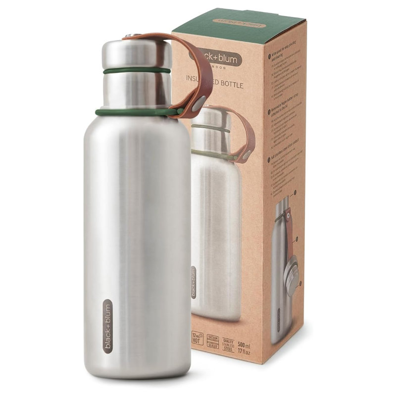 Insulated Water Bottle 500ml, Green