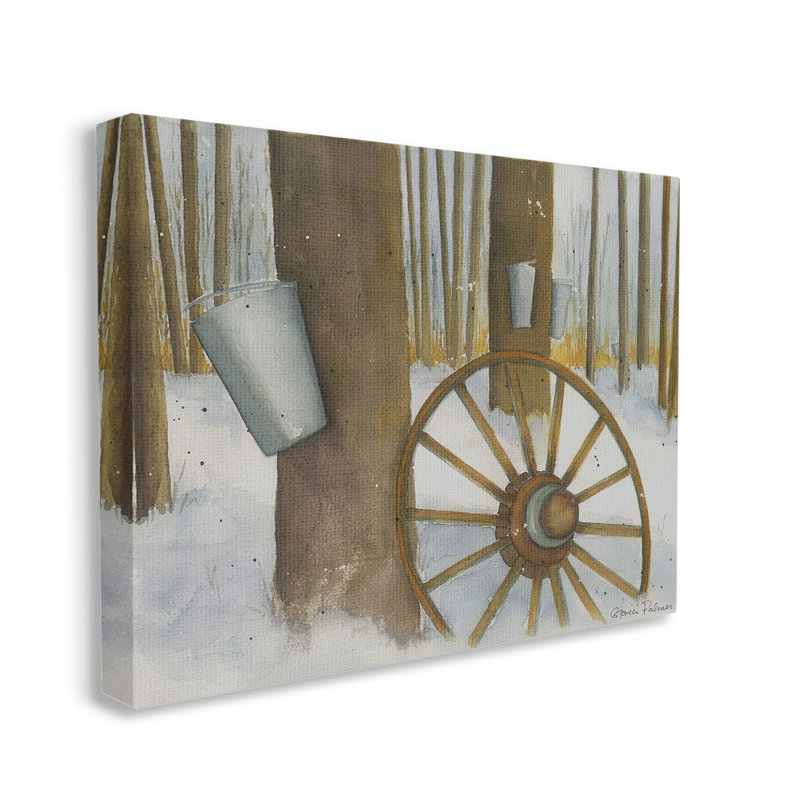 «Maple Sugaring Trees» par Gloria Palmer, H 40 po x l 30 po