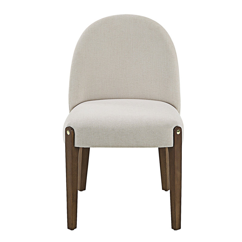 Chaise d'appoint rembourrée (ensemble de 2), Brun