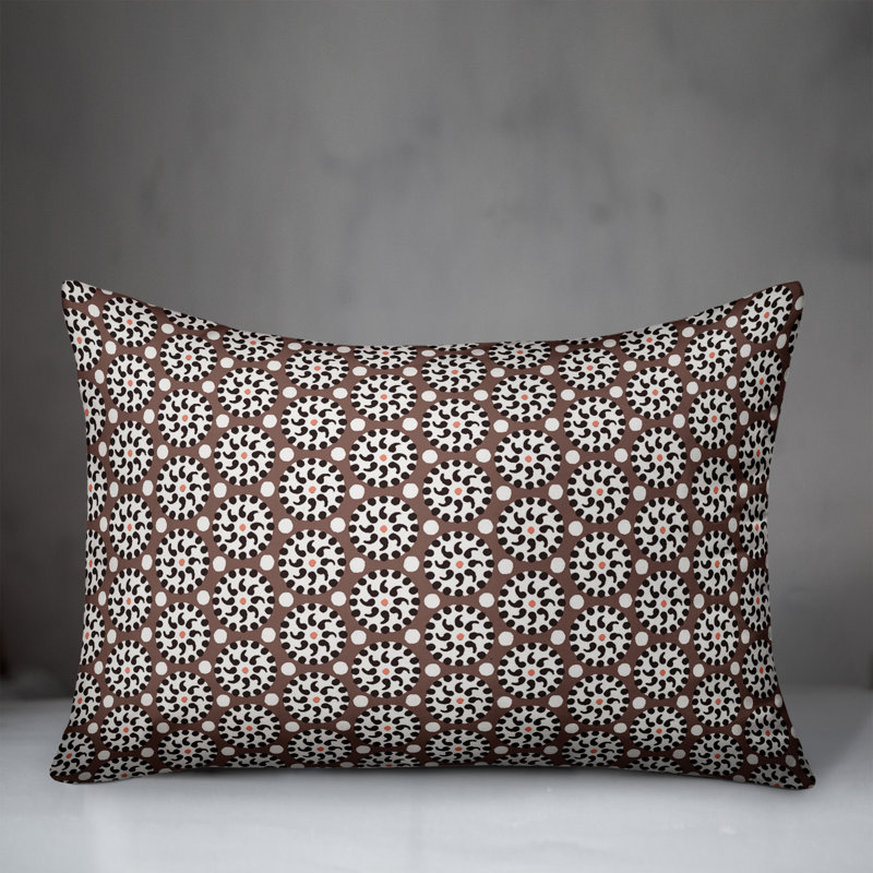 Boho Geometric Reversible Throw Pillow, Gray/Black