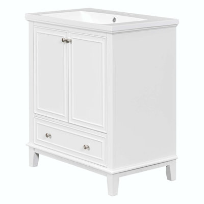 Darlys 30'' Single Bathroom Vanity with Ceramic Top