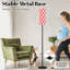 Lampe sur pied à damier blanc et rose à motif géométrique sans soudure à gradation moderne avec télécommande et pédale avec abat-jour et abat-jour