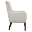 Chaise d'appoint matelassée Classic Luxury avec garniture cloutée et coussin en mousse, structure en bois massif pour des salons élégants
