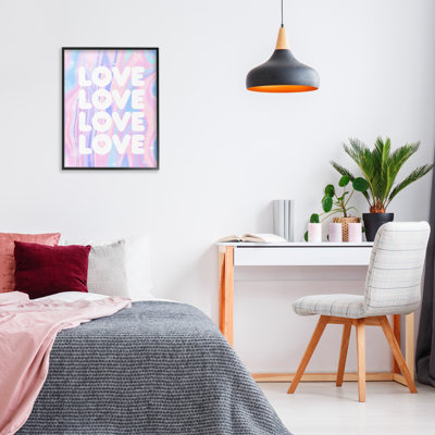 «Love with Wavy Pastels», estampe numérique encadrée par Daphne Polselli