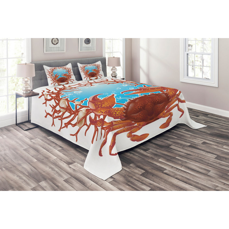 Seashells Coastal Coverlet