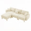 Boucle Fabric 3-Seat Sofa Including 2 Pillows，Ottoman-2137272121