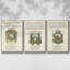 Ensemble de 3 ex-libris imprimés sur toile encadrés I-97706758-97706762