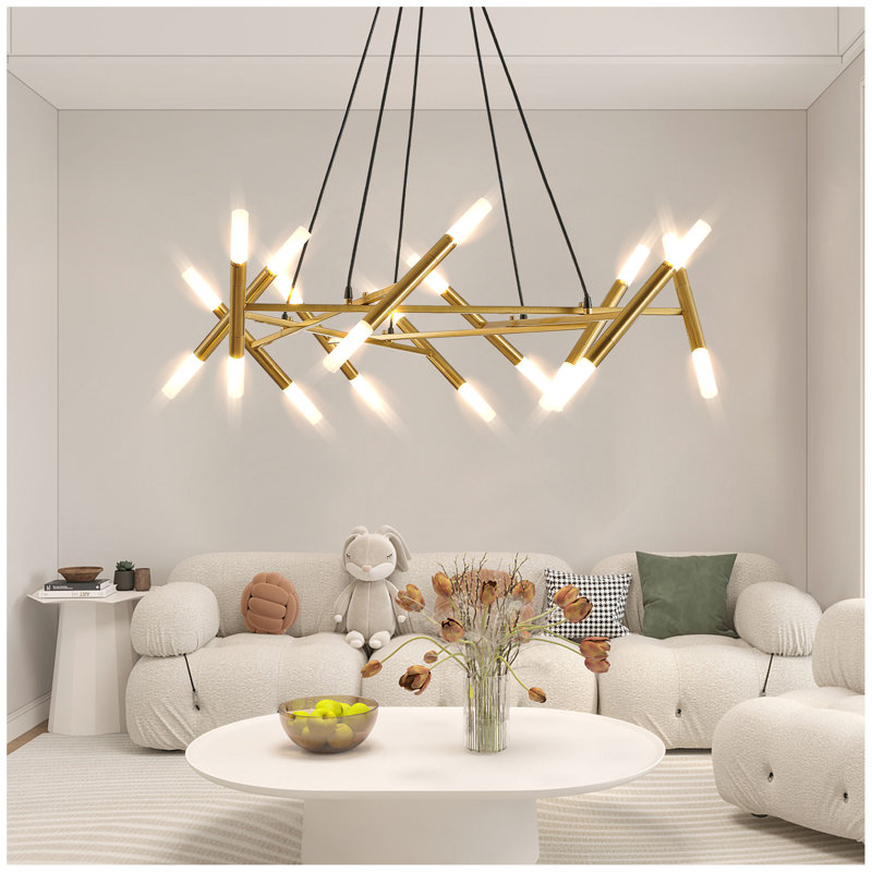 Lustre moderne 20 lumières , Gold