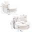 Fauteuil pivotant rond surdimensionné de 52,75 po-780448301