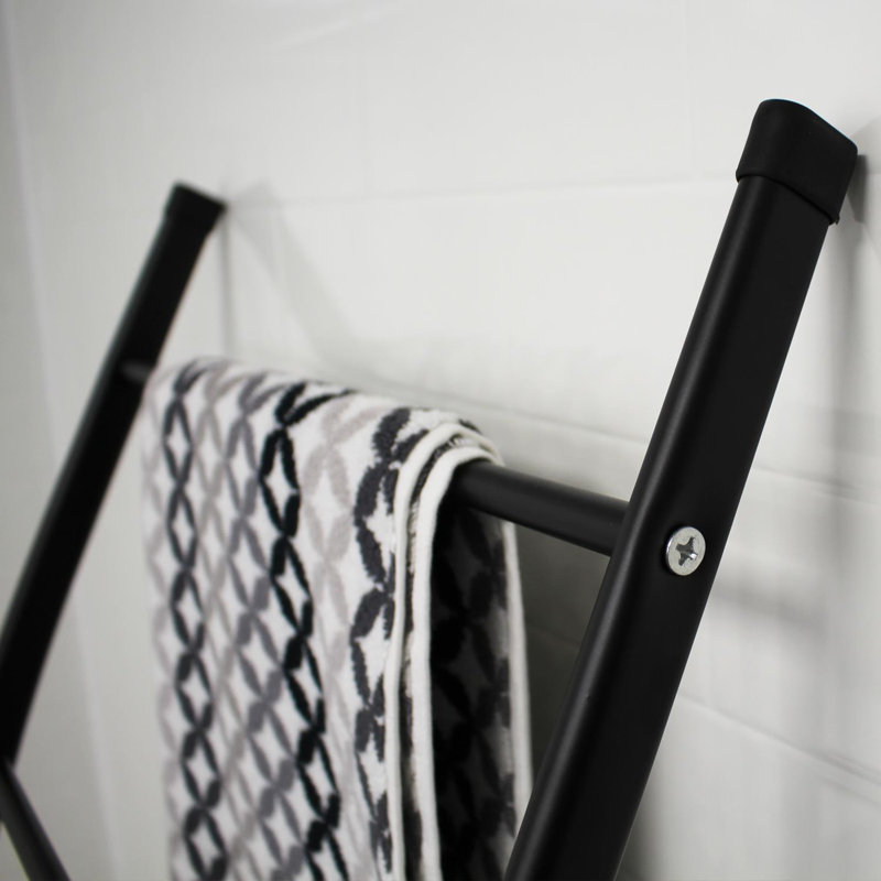 Agathla 4 Freestanding Towel Stand, Matte Black